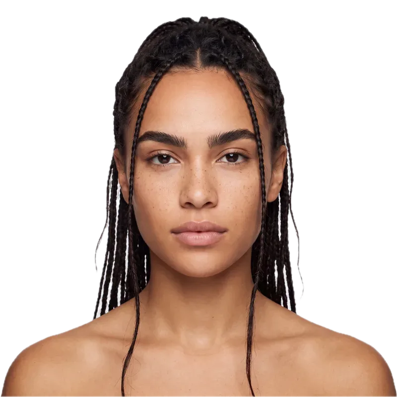 Rafaela, exclusive AI model for campaign · braids